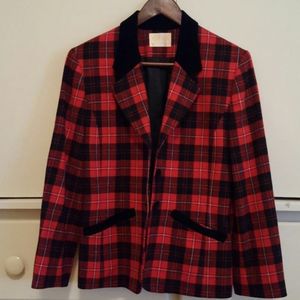 Vintage Pendleton Wool Plaid Blazer sz 6